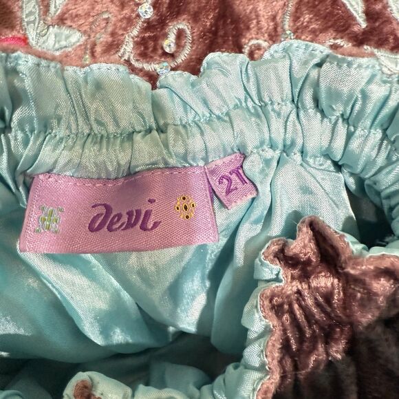 Devi Girls Skirt Size 2T Colorful Belted Waist Tie Lined - Picture 11 of 15